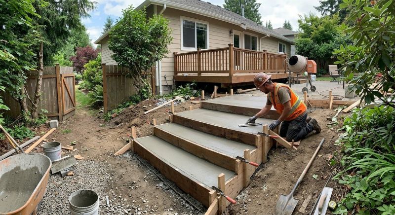 Poured Steps Installation in Salt Lake City, UT